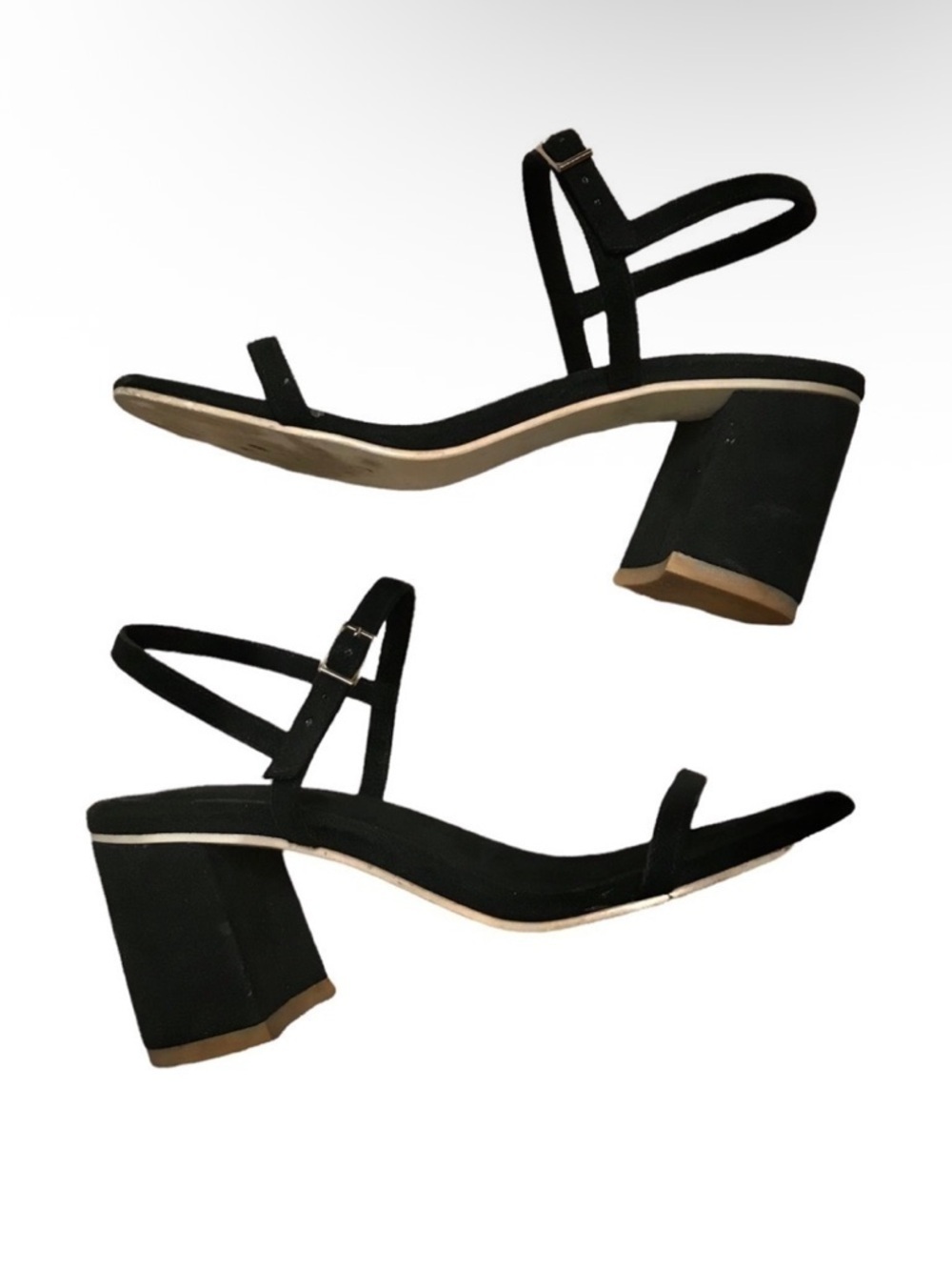 Rafa Black Simple Block Heel Sandal in Sloe US 7